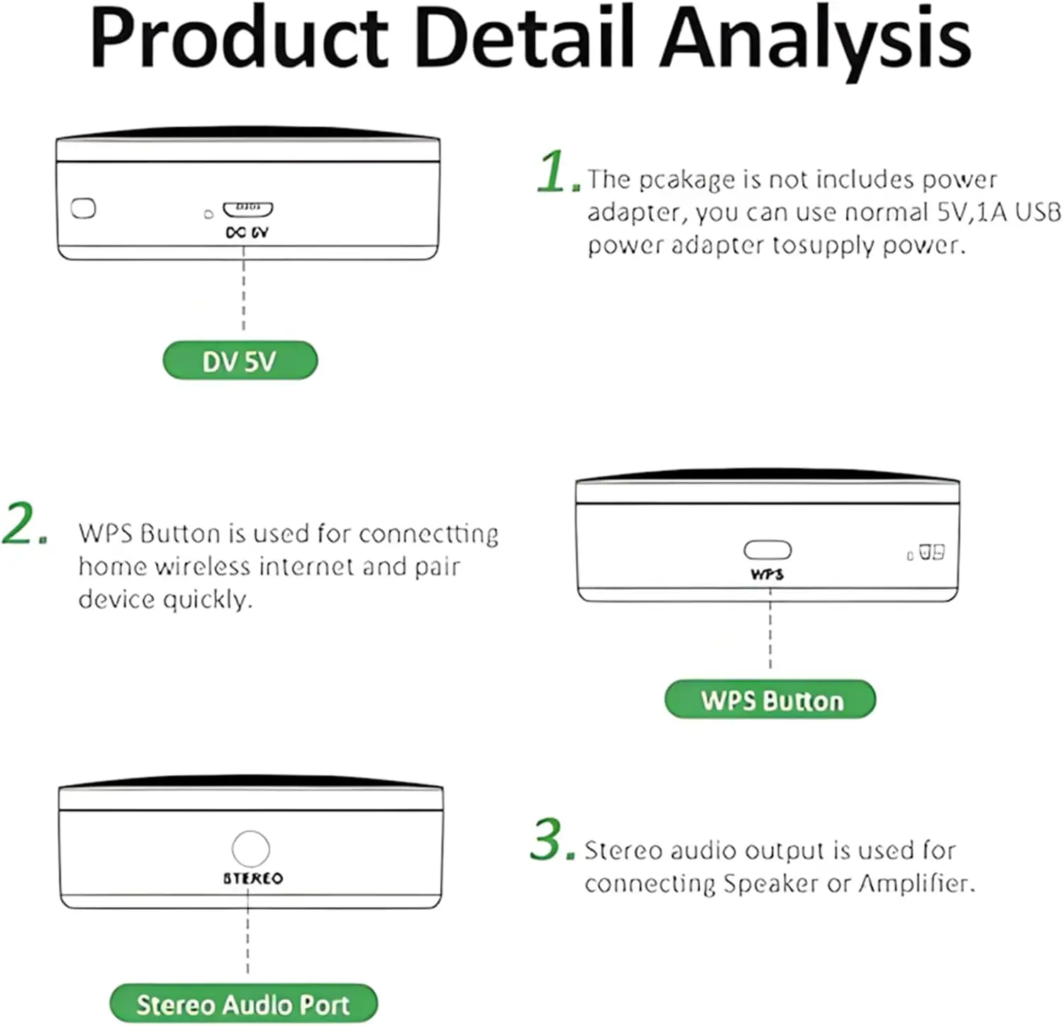 M5 AudioCast HiFi جهاز استقبال للموسيقى Airplay DLNA i OS وAndroid Airmusic 2.4G WiFi مكبرات صوت لاسلكية متعددة الغرف #5