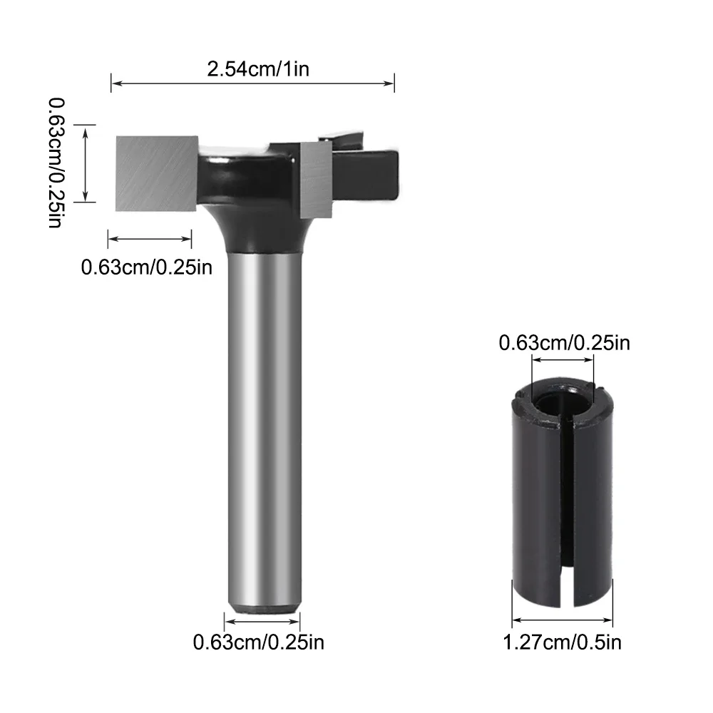 CNC Spoilboard Surfacing Router Bits,1/4 Inch Shank Carbide Slab Flattening Router Bit,1 inch Cutting Diameter Milling Cutter