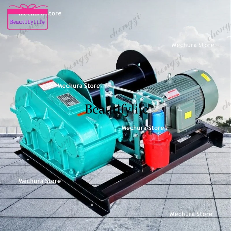 A55 Multifunctional Hydraulic Construction Winch - 380V Heavy Duty Electric Hoist with 1-10 Ton Lifting Capacity Lifting Cranes