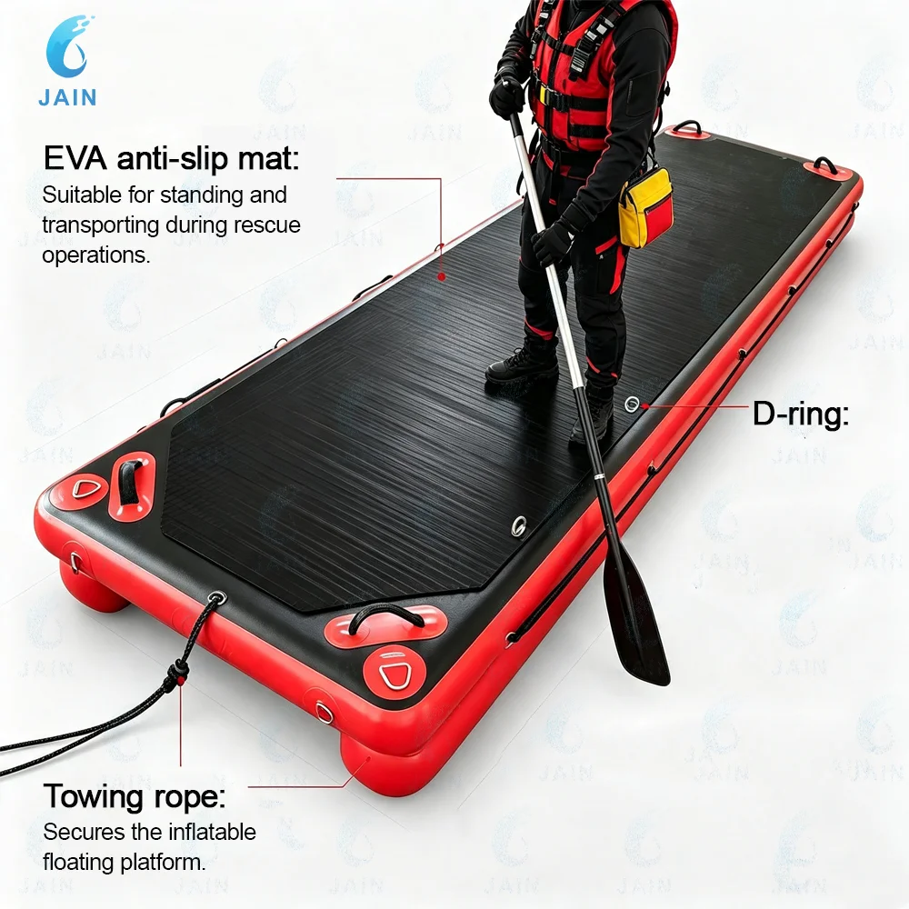 Inflatable Walkway Bridge Floating Dock Rescue Floating Bridge Surface Rescue Walkway Floating Board Search Rescue Platform