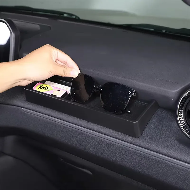 لتويوتا لاند كروزر برادو 250 LC250 2024-2025 ABS الأسود سيارة الركاب الجانب صندوق القفازات صينية تخزين اكسسوارات السيارات الداخلية