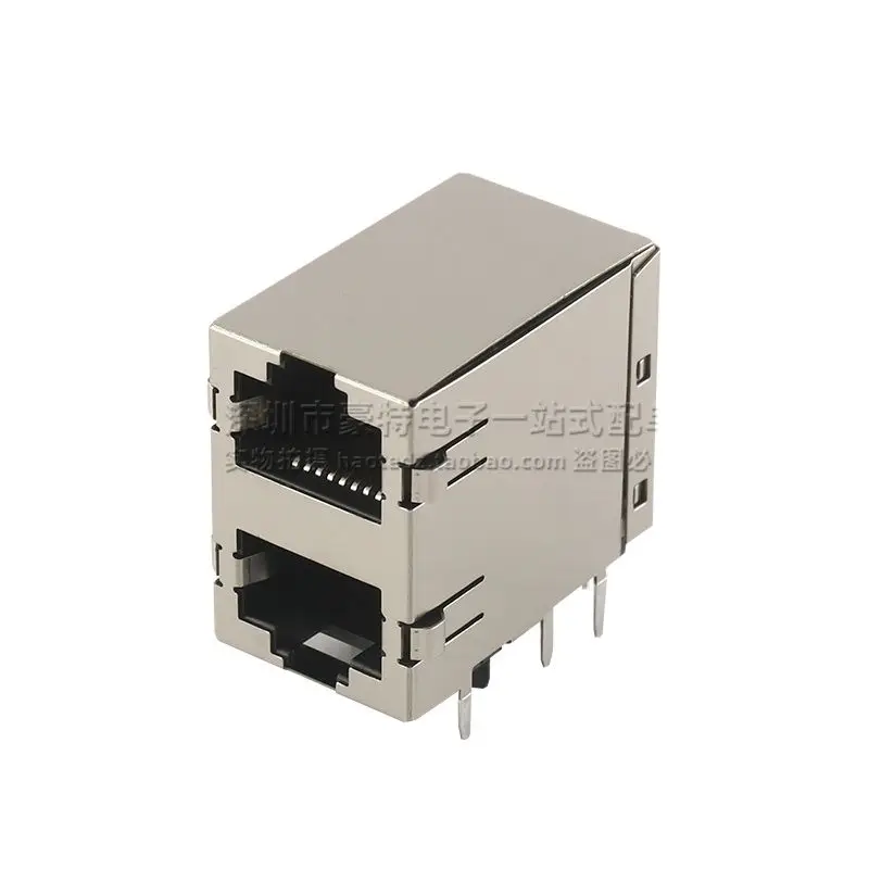 2PCS/ 5569381-1 RJ45 2*1 double layer network port connector brand new original imported price please consult