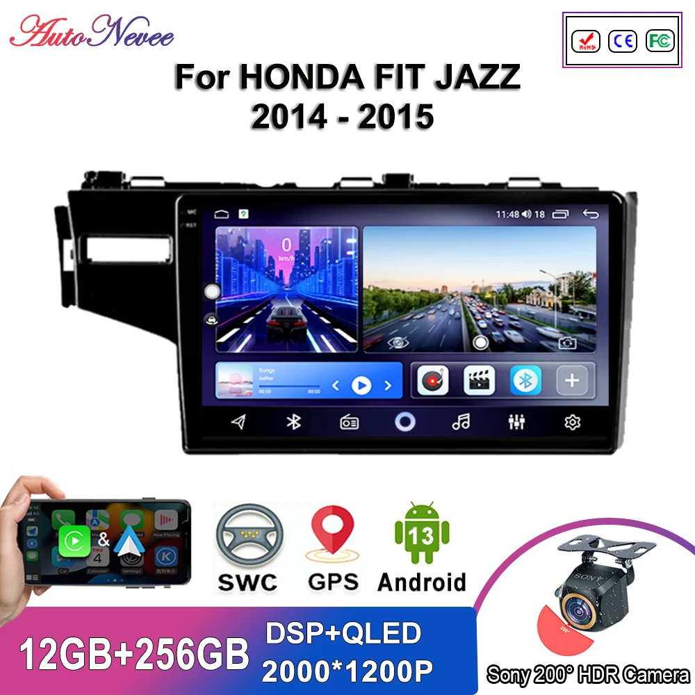 

Android Car DVD For HONDA FIT JAZZ 2014 2015 Auto Radio GPS Navigation Stereo Head Unit Multimedia Player No 2din DVD Dash Cam