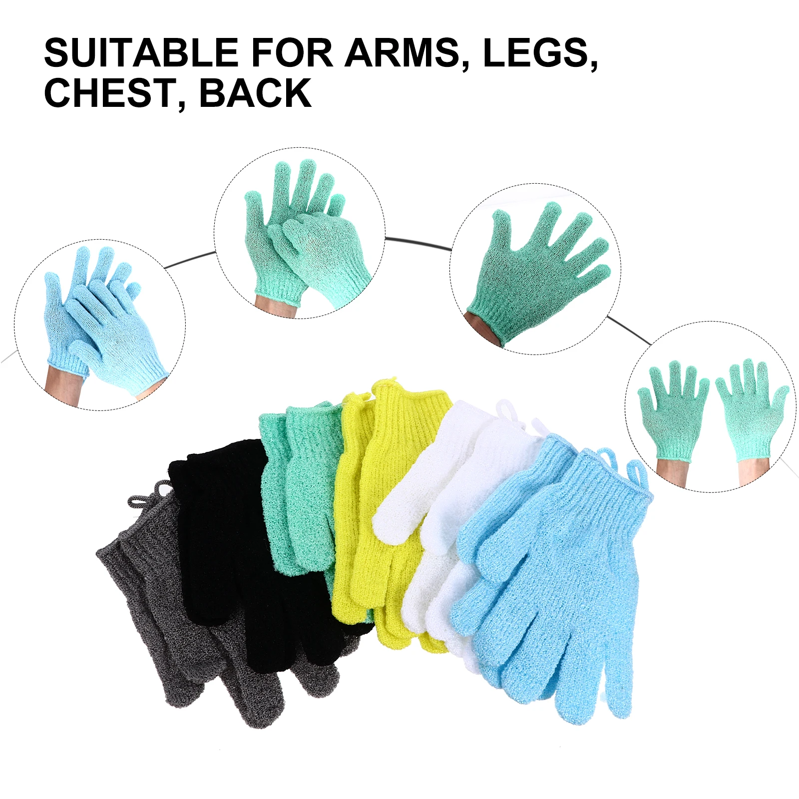 

12pcs Bath Exfoliating Shower Gloves Premium Skin Care Scrubber Body Smooth Bathing Gloves For Shower Bathing Scrubbers