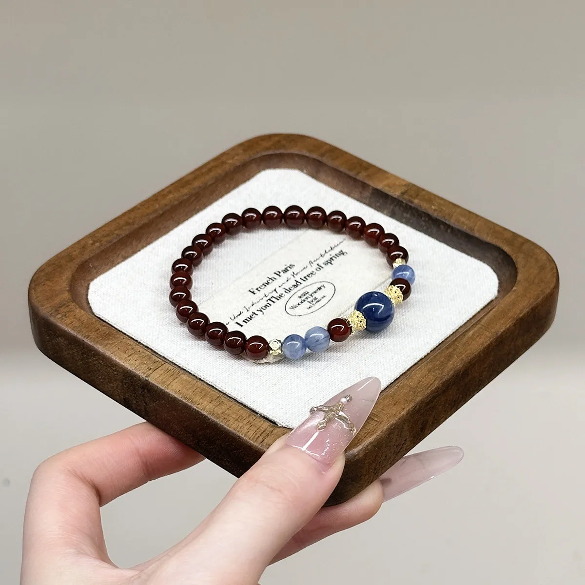 

Aquamarine cat's eye bracelet for women, S925 sterling silver, light luxury niche product, 2026 new style crystal bracelet