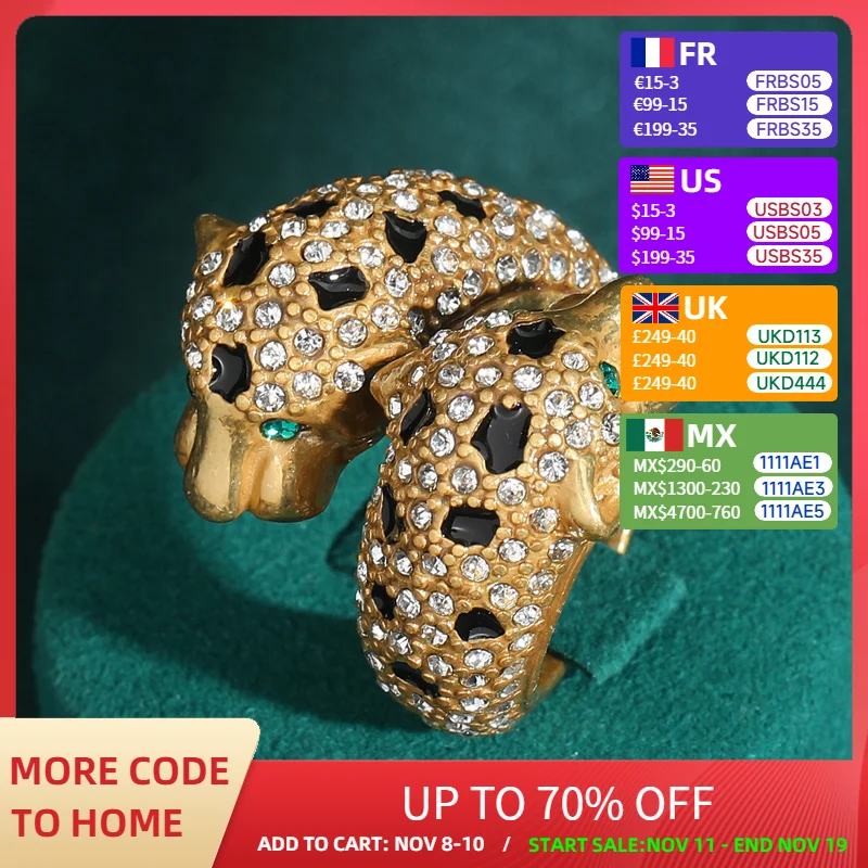 

Modern Luxury Leopard Ring | 18K Gold-Plated & Zirconia | Wild Artistic Design