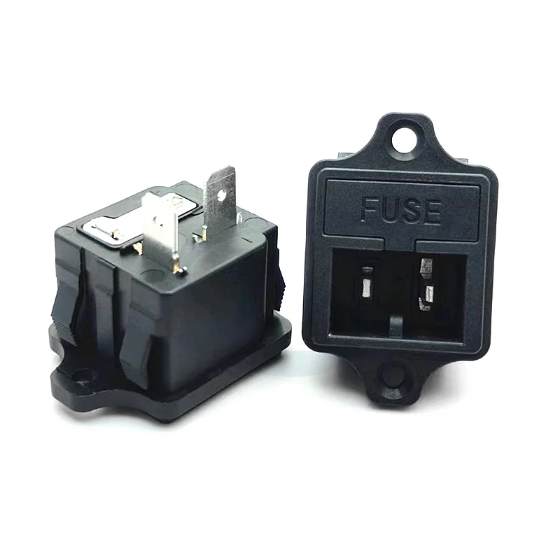 AC power socket 2-in-1 with fuse socket with two ear fixing holes Car refrigerator special socket