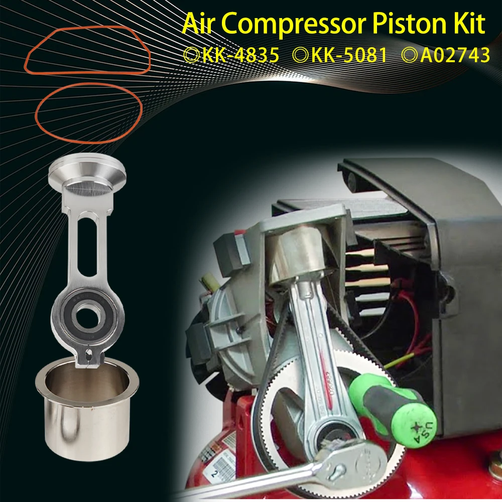KK-4835 A02743 Compressor Piston Connecting Rod Kit For Craftsman Devildiss Dewalt Porter Cable Oil Free Air Compressor Pump