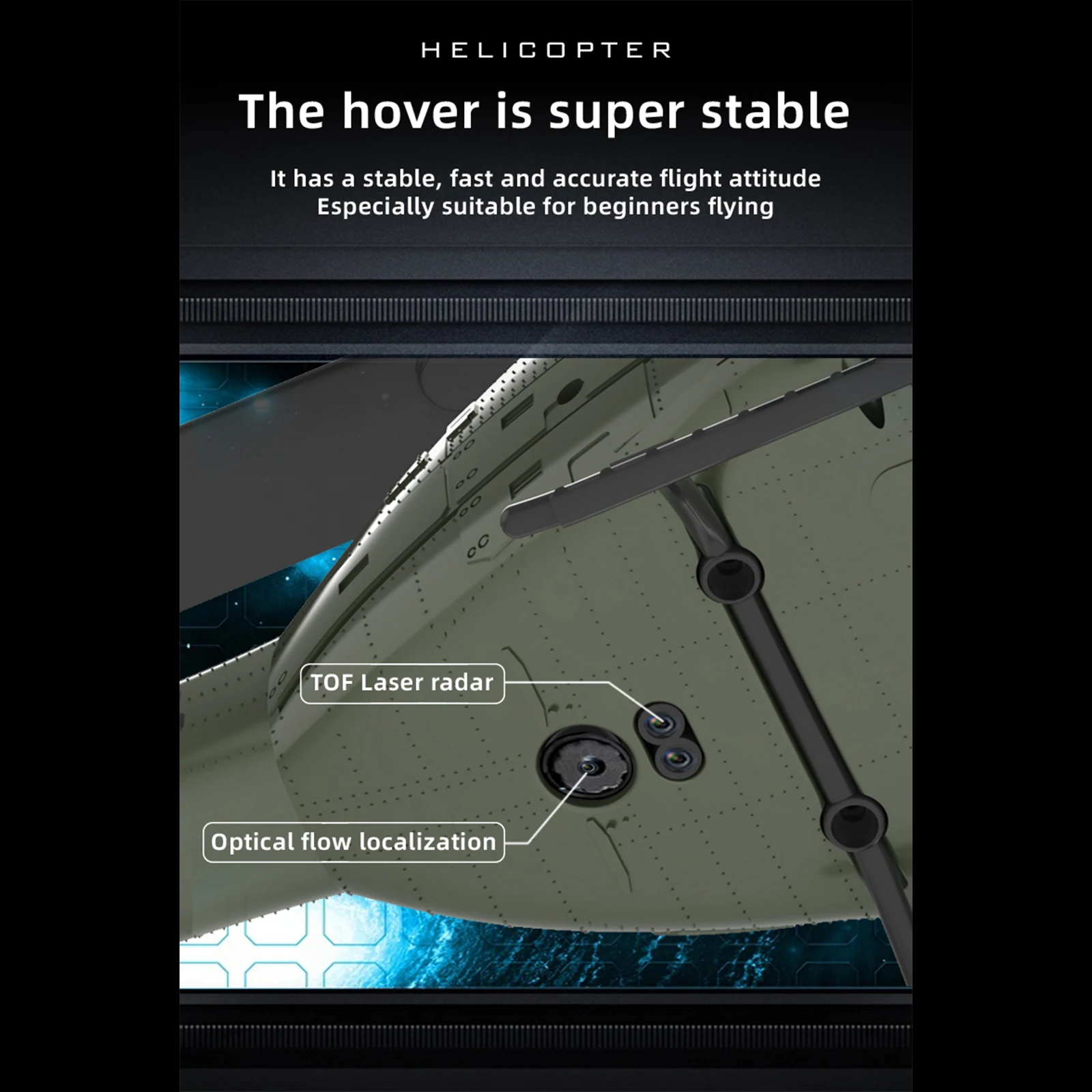 6CH C032 UH-1 C123 EC135 Brushless RC Elicottero Aereo per Adulti Esperto di Posizionamento del Flusso Ottico/Vola Upside Imbottiture 3D Rolling