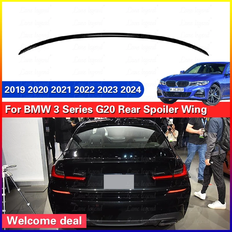 Car Rear Spoiler Wing Trunk Lip Tail Trunk Spoiler Trim Wings ﻿For BMW 3 Series G20 320i 325i 330i 2019-2024 Cars Exterior Parts