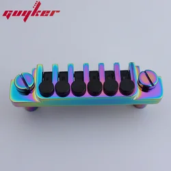 Guyker Guitar Bridge Tailpiece Vintage TP 6 70's Bridges With Studs For LP 6 String Electric Guitar Rainbow Chameleon