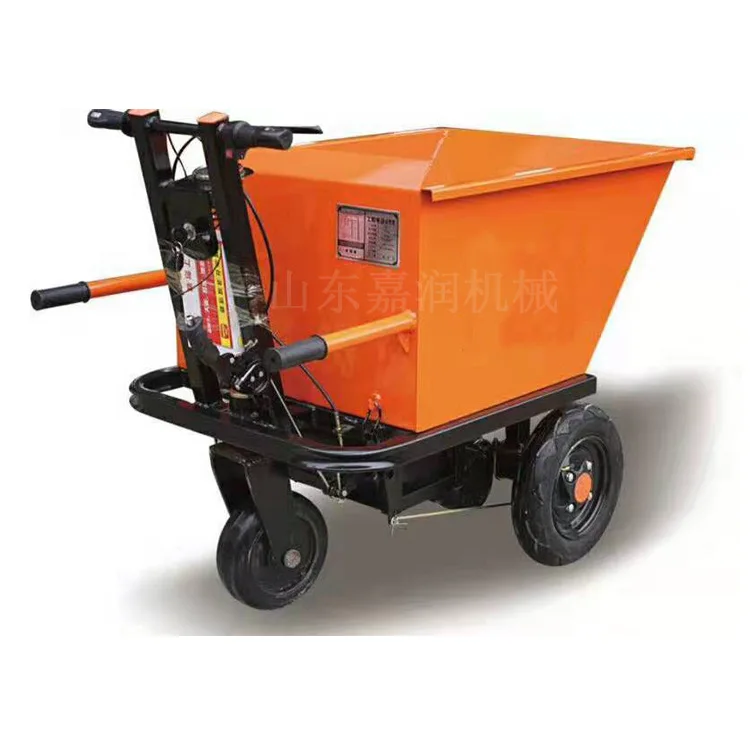 HCY Construction site electric ash bucket truck, farm electric trolley, multi-functional hand push dump truck