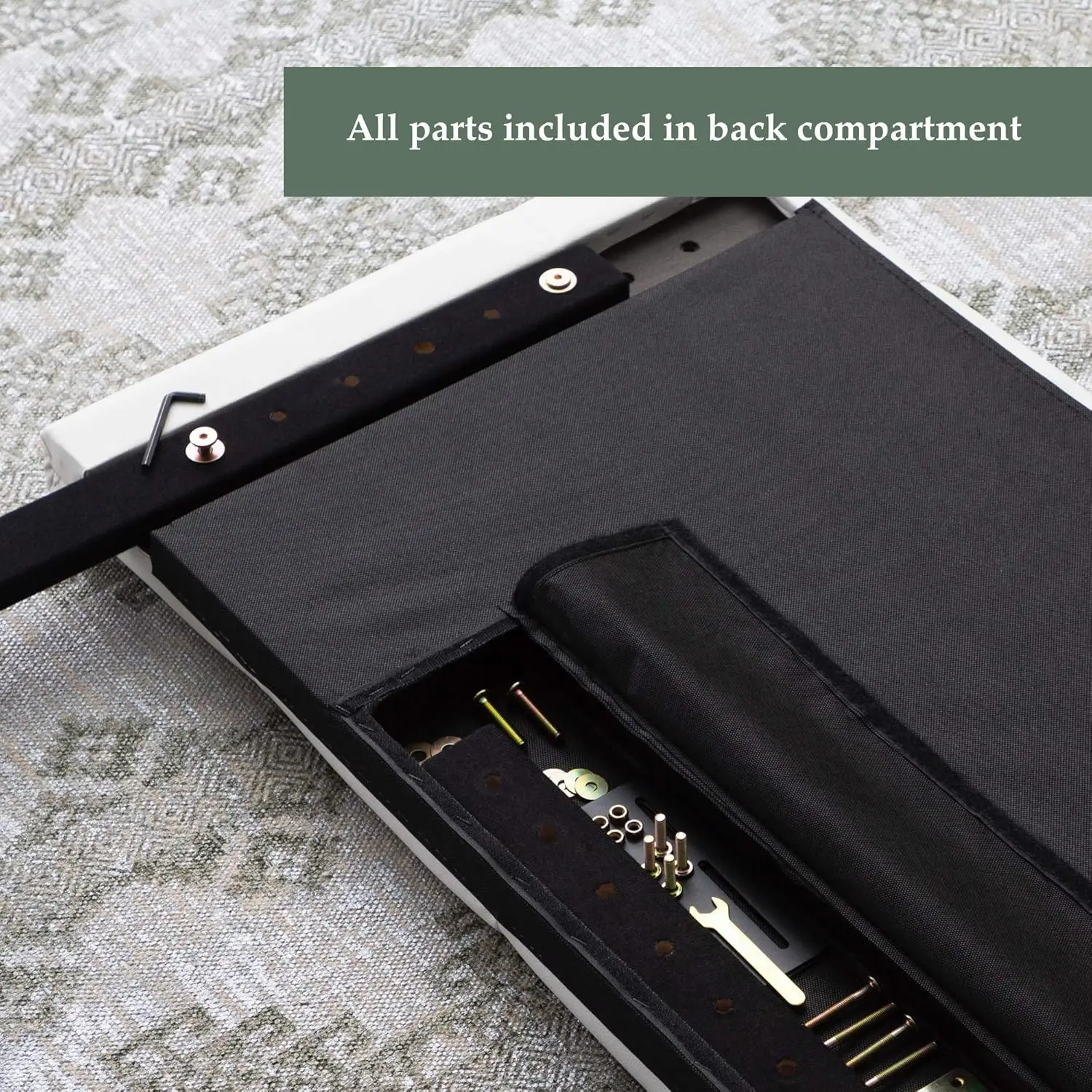 Tête de lit Hawthorne en simili cuir - Moderne - Hauteur réglable - Tufting sans boutons, Queen, Blanc