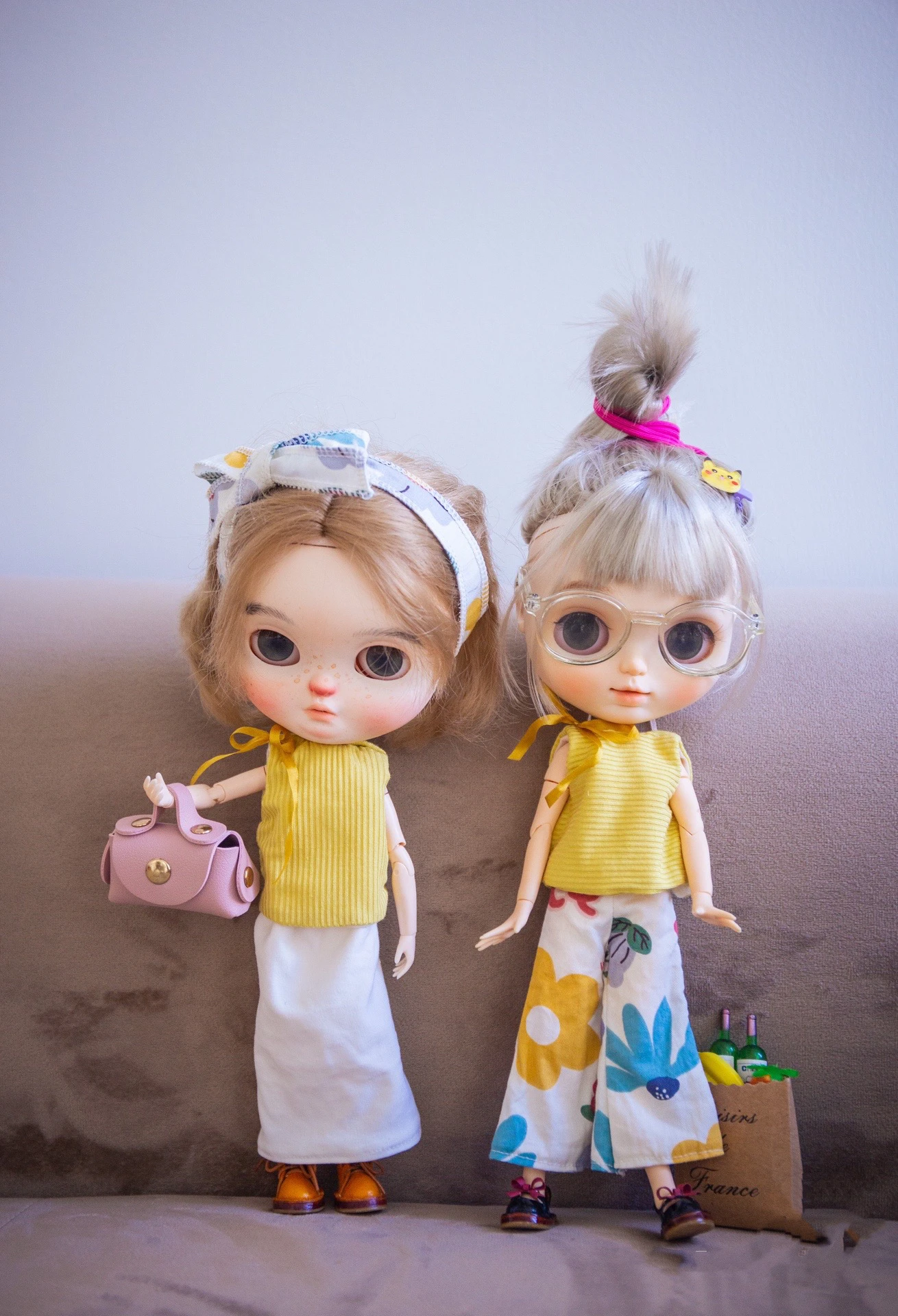 Six-piece set BJD Blythe Clothes Everyday home relaxation style 1/6 30cm Dolls (Fit  Pullip,Ob24, ob22、Licca)