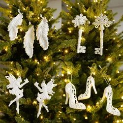 Xmas Tree Pendants Snowflake Angel Deer Hanging Ornaments Christmas Decorations For Home Xmas 2025 Navidad New Year Party