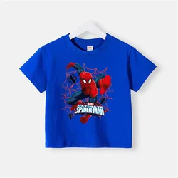 Summer Superhero Kids Baby round neck Cotton T-shirt Boys Girls Spiderman Short sleeved summer fashion casual top clothing