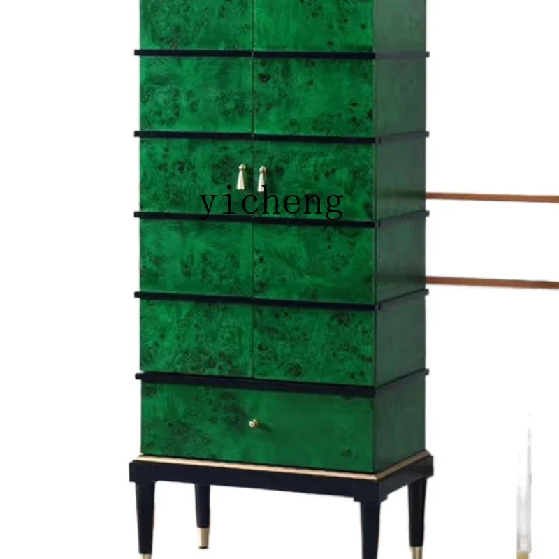 

Xl Entrance Cabinet Grandmother Green Corridor Curio Cabinet High Shoe Cabinet Sideboard Wine Cabinet