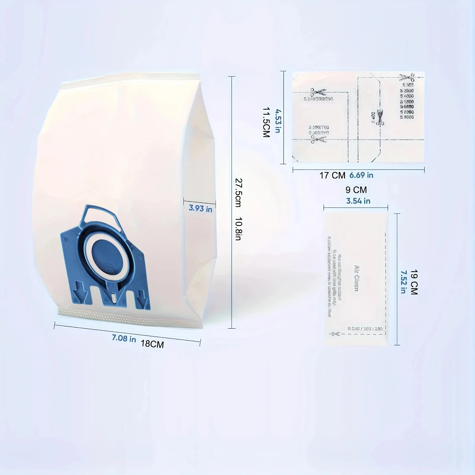 10 Pack Vacuum Cleaner Replacement Bags GN Compatible with Classic C1 C2 C3 Complete C2 C3 S2 S5 S8 Series S227 S240 S270
