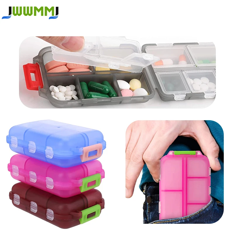 1Pcs Pill Case Portable Small Weekly Travel Pill Organizer Portable Pocket Pill Box Dispenser for Purse Vitamin Fish Oil