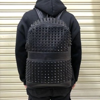 European And American Fashion Personalized Rivet Decoration Backpack 2025 New Large Capacity Punk Motorcycle Style Women's Bag
