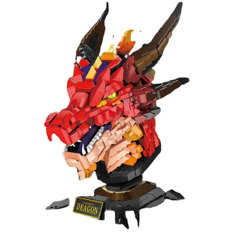 

Zhegao LN1008 Yanlong dragon beast faucet building block MOC model creative ornament puzzle small particle assembly