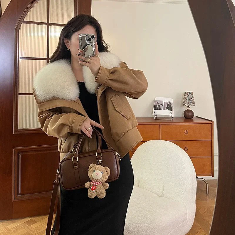 Winter New Faux Fur Thicken Coat for Women High-quality Loose Sheepskin Fur Sherpa Jacket Womens -Faux Lambskin Shearling PARKA