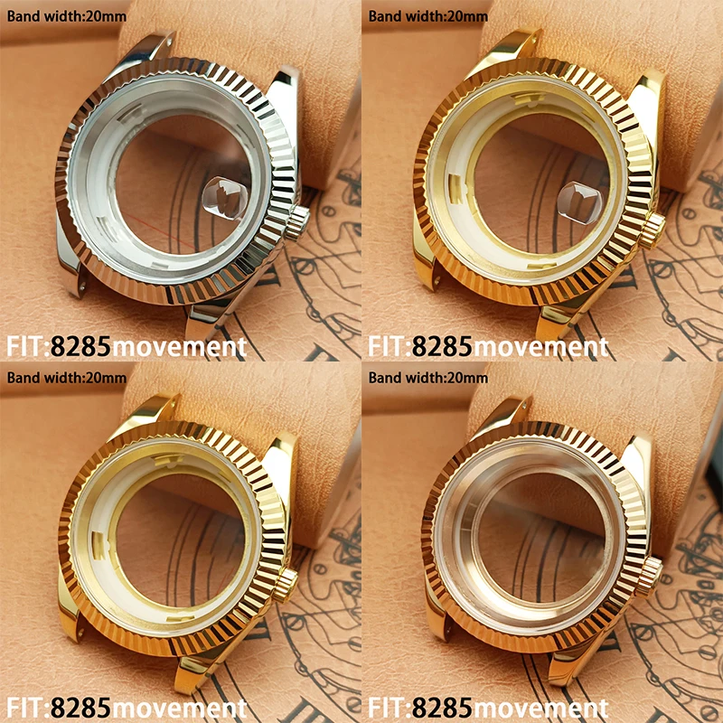 Submersível Sapphire Cristal Waterproof Case, Movimento Mecânico Automático, Alta qualidade, 40mm, 8285, NH34, NH35