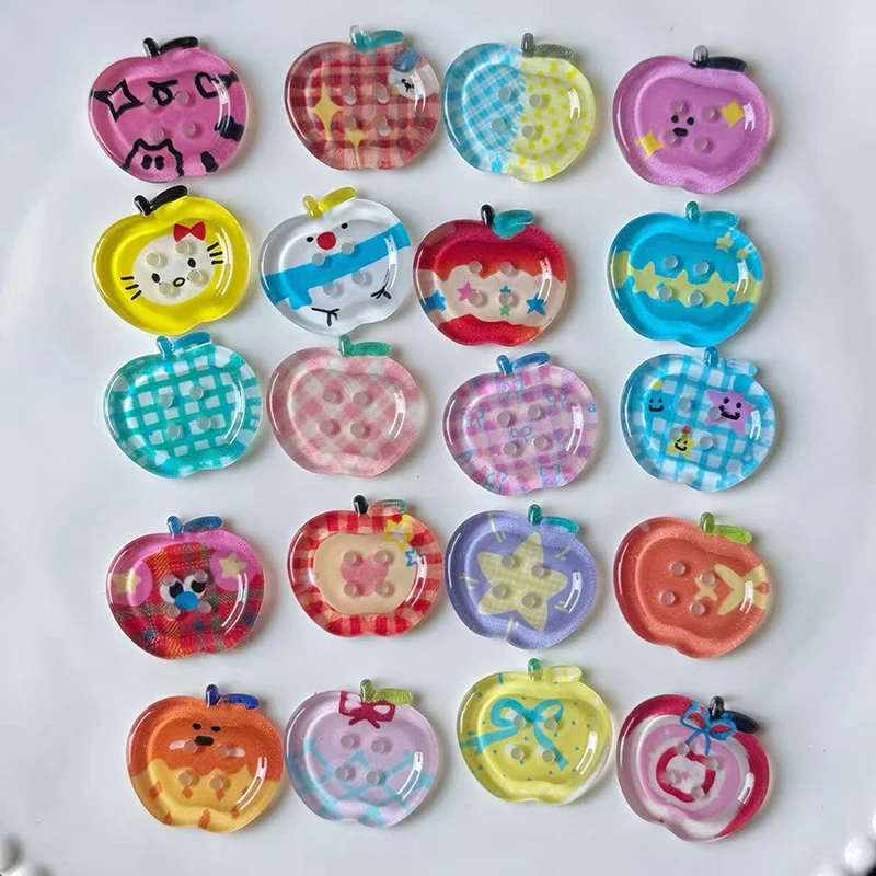 10/20 قطعة زر الدوبامين مختلط ملون شفاف الزخرفية سجل القصاصات Crafts بها بنفسك الحرف ملابس الطفل الإكسسوارات حبة مجوهرات #4