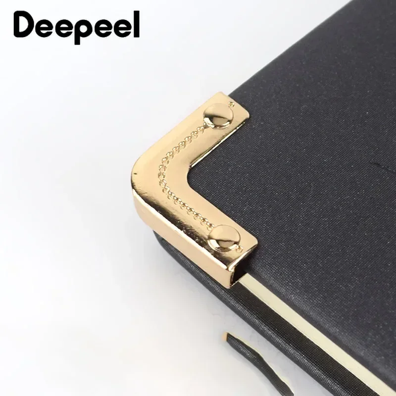 10/20pcs Metal Bag Corner Handbags Strap Cover Clasp Protector Corners Decor End Clips DIY Edge Banding Hardware Accessories