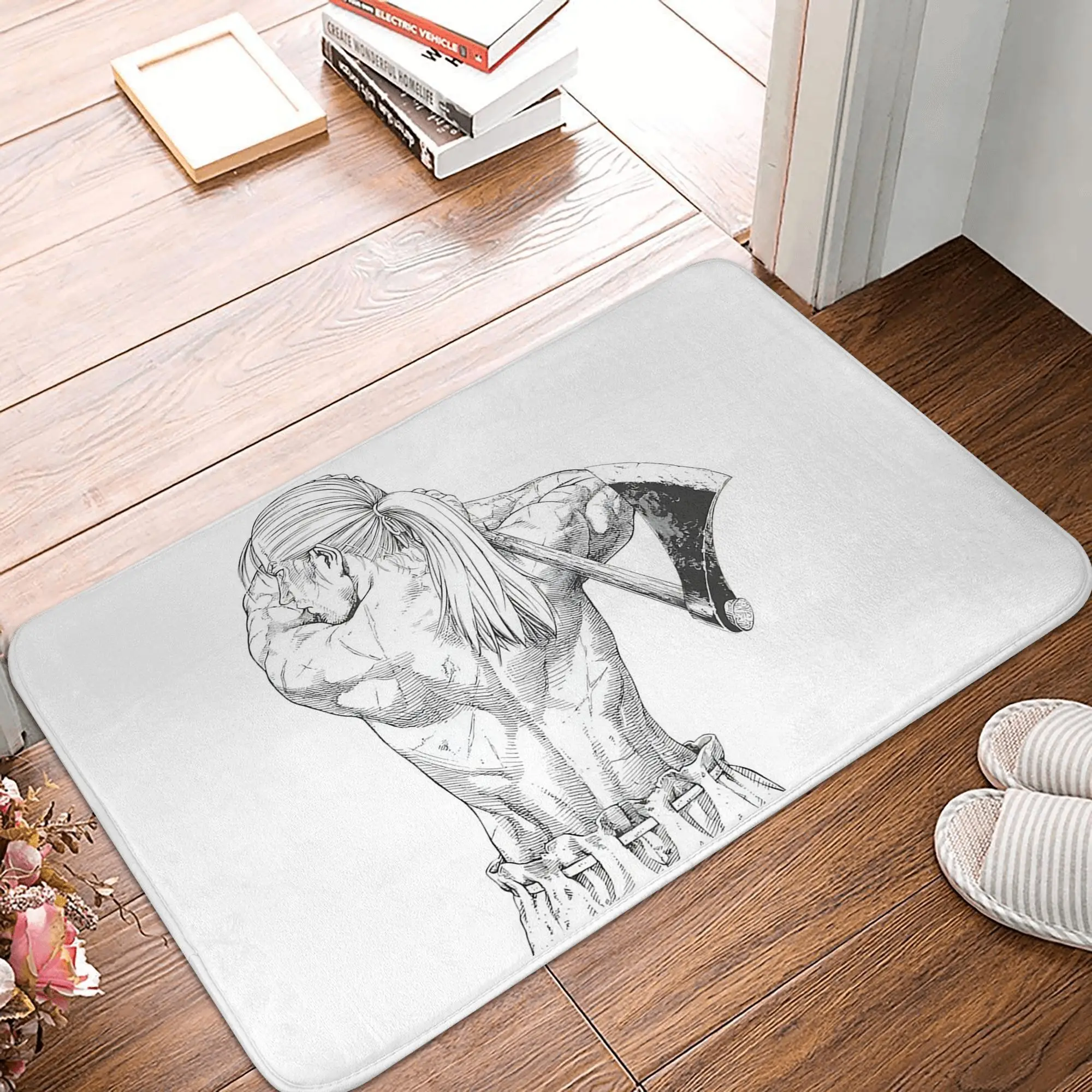 

Young warrior Non-slip Doormat Floor Mat Water oil proof Carpet Rug for Kitchen Entrance Home Bedroom Footpad Mats