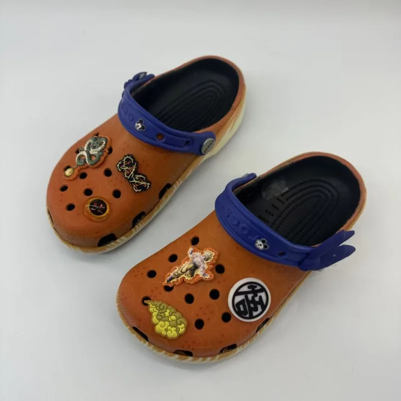 Dragon Ball Son Goku Sandalen, kreative, stylische Cartoon-Print Unisex-Slipper, weich, rutschfest, für draußen geeignet, geschlossene Zehenpartie. – Detail 4