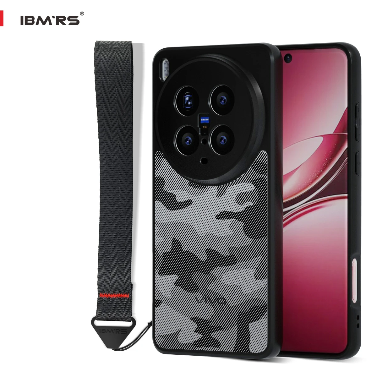 

For Vivo X300 5G Case, Future Camo Shockproof Armor with Detachable Wrist Strap, Next-Gen PC+TPU Hybrid Protection