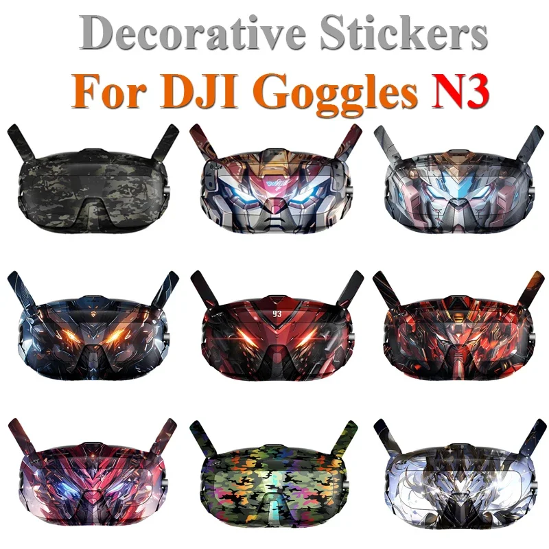 

For DJI Goggles N3 Flying Glasses Decorative Stickers Protective Film Full Covering PVC Water-proof For DJI NEO Accessories