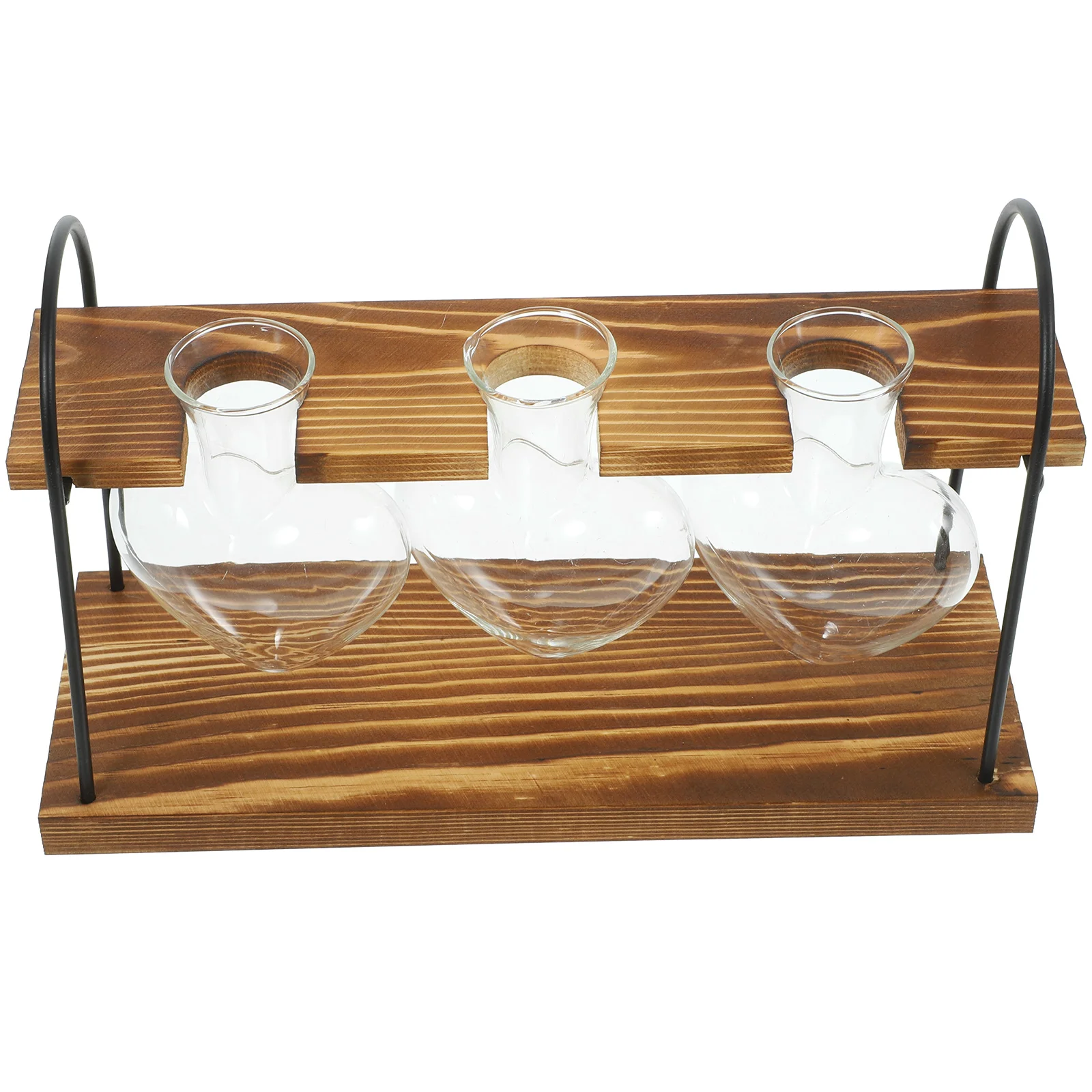 

1Set Plants Terrarium Wooden Stand Hydroponic Glass Vase Home Decor Indoor Garden Plant Holder Plant Vase Air Plants Holders