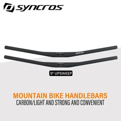 Syncros Carbon Fiber Handle Diameter 31.8mm Matte Black MTB Bike Handlebars Bicycle Accessorie 9 Degree 680/700/720/740mm