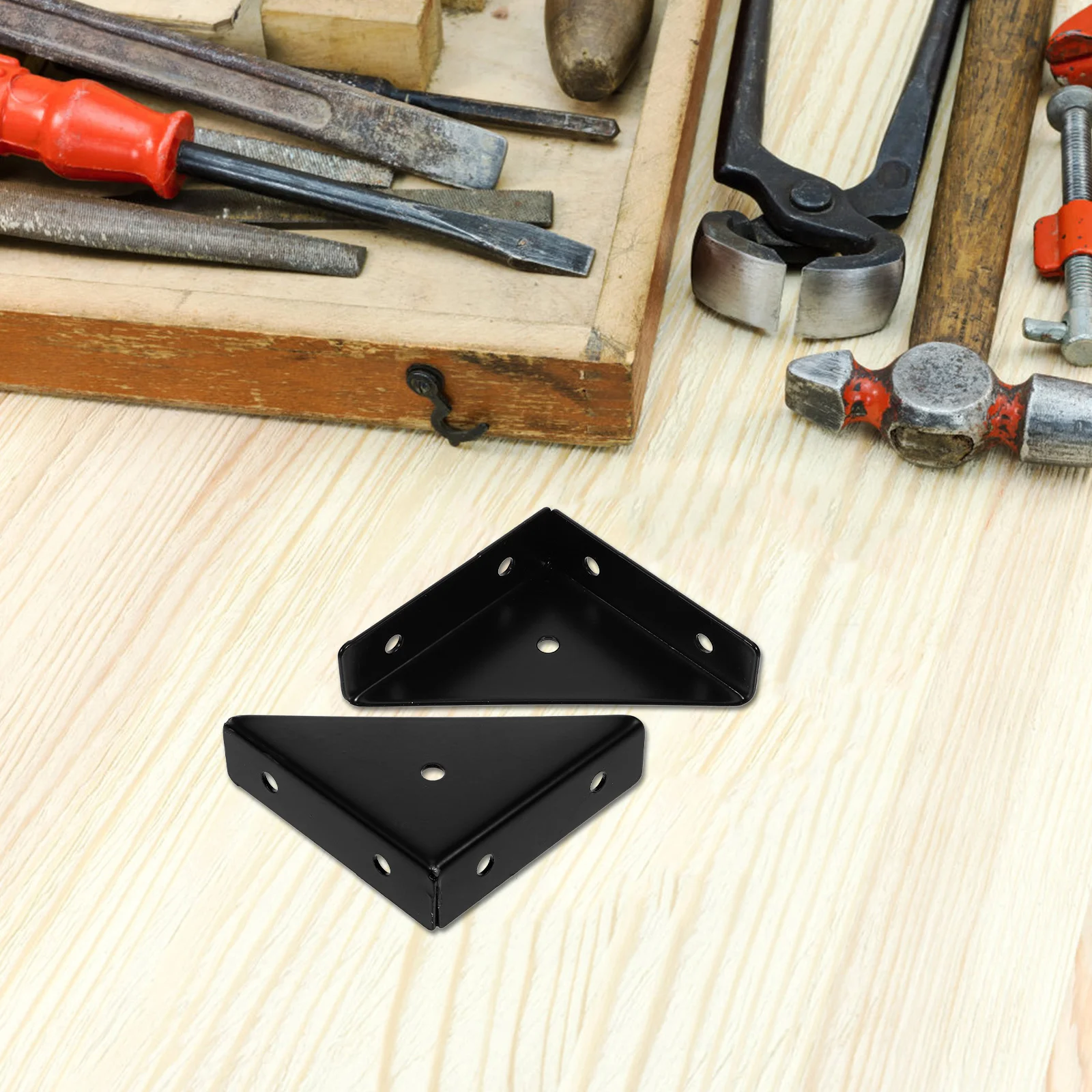 

6Pcs Heavy Duty Corner Braces Furniture Hardware Durable Metal Shelf Brackets for Bed Furniture Corner Braces Shelf Brackets