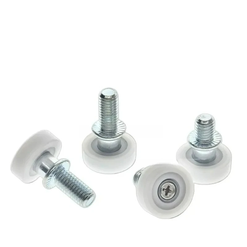 4pcs M6 M8 screws threaded bearings pulleys guide wheels Haier and Midea refrigerator and freezer drawer flat wheels