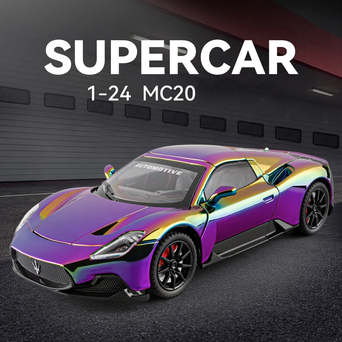 

Scale 1:24 MC20 Car Model Toy Sound Light Front Wheel Steer Sports Cars Shock Absorption Doors Opened Models for Boys Collection