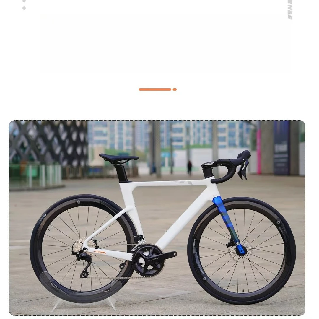 جافا فوكو توب 24 سرعة UCI سباق إطار متكامل ضوء OEM مقبض الكربون 700C مكبح قرصي الطريق دراجة ألياف الكربون دراجة #5