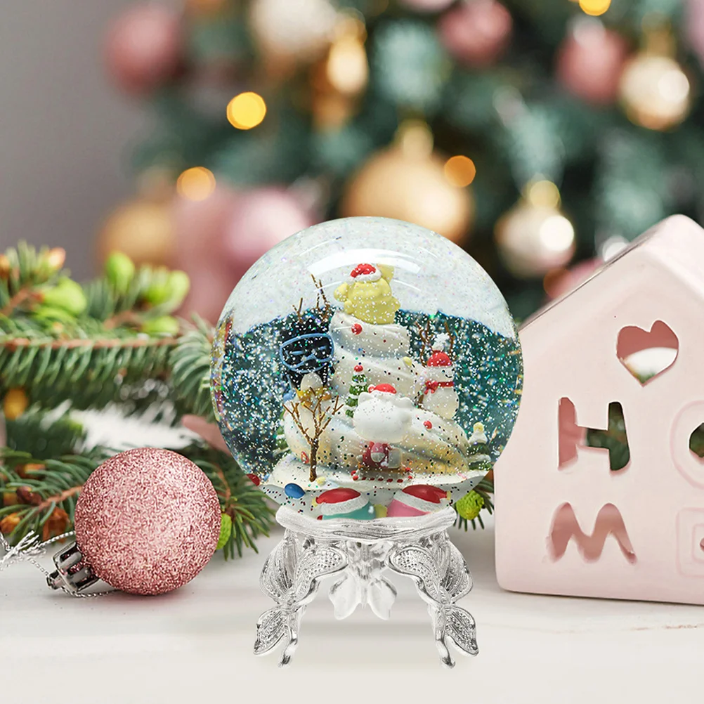 

2Pcs Crystal Ball Display Base Butterfly Metal Stand Elegant Sphere Holder for Living Room Office Decorative Alloy Globe Sphere