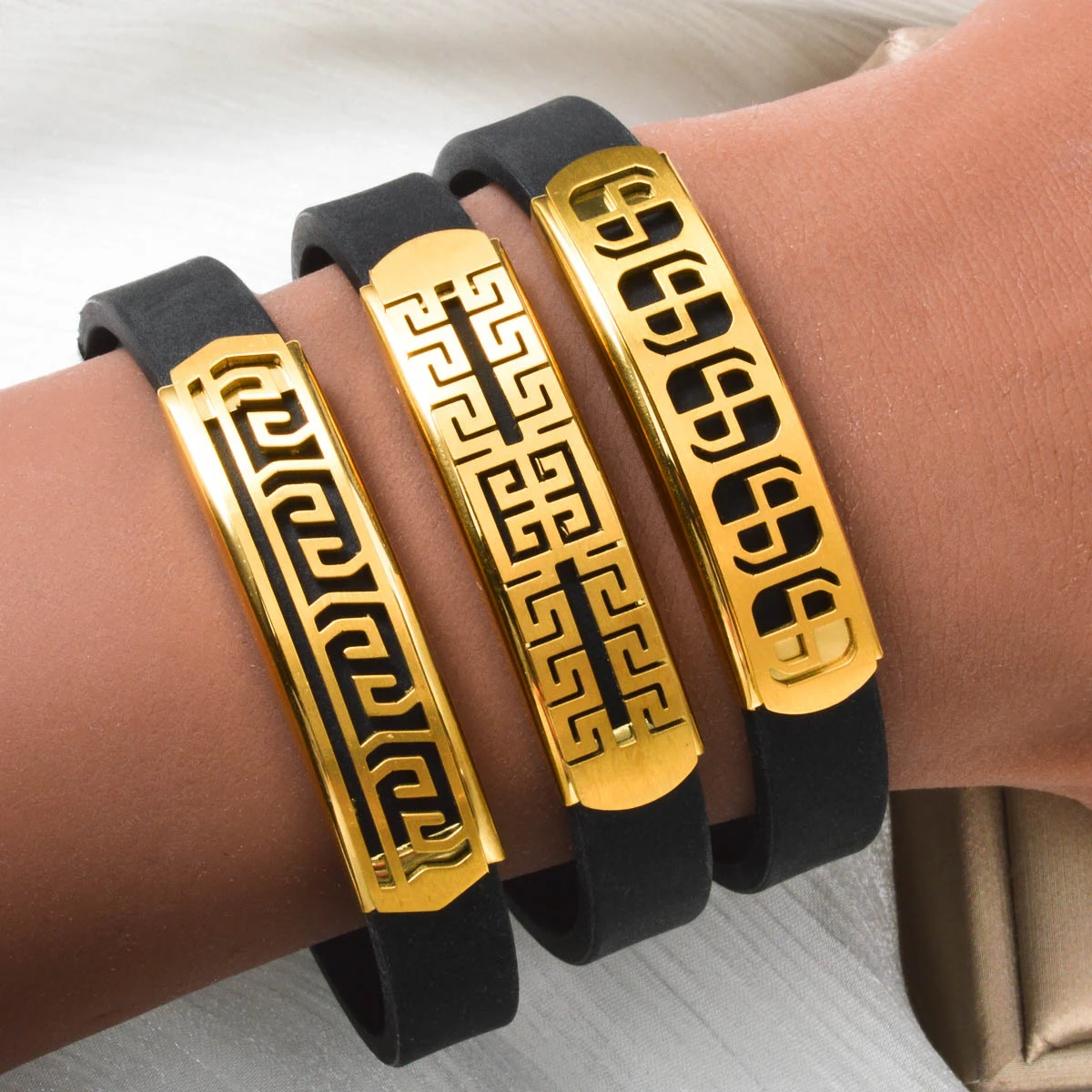 

Couple Bracelet Geometric Pattern Personality Fashion Men's and Women's Bracelet Casual Business Jewelry Accessories