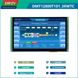 DWIN Industrial Capacitive Touch Linux OS 10.1 Inch 1280*800 Pixel QT Development LCD Module Display with CAN RS232 RS422 Port