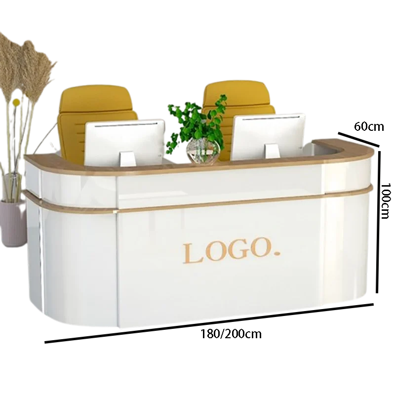Beauty Reception Desk Storage European Retail Checkout Reception Counter Salon Simple Empfangstheke Office Furniture