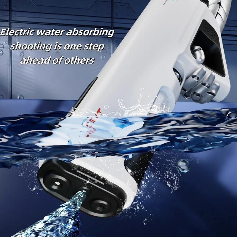 Pistola ad acqua continua elettrica a impulsi con assorbimento automatico dell'acqua Regalo giocattolo da battaglia da spiaggia estiva all'aperto