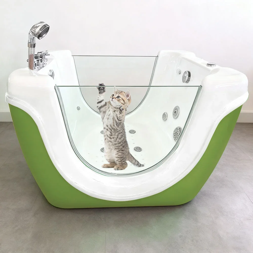 a forDurable Pet Spa Bathtub Easy Operation Easy Clean Design for Household Pet Daily Relaxing Spa Bath Care