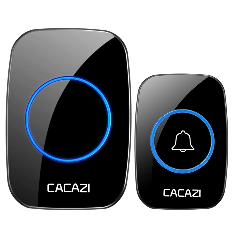 CACAZI Wireless Doorbell 110db Welcome Friend Smart Doorbell 300Meters Long Distance 36 Songs 4 Level Volumes Door Chimes