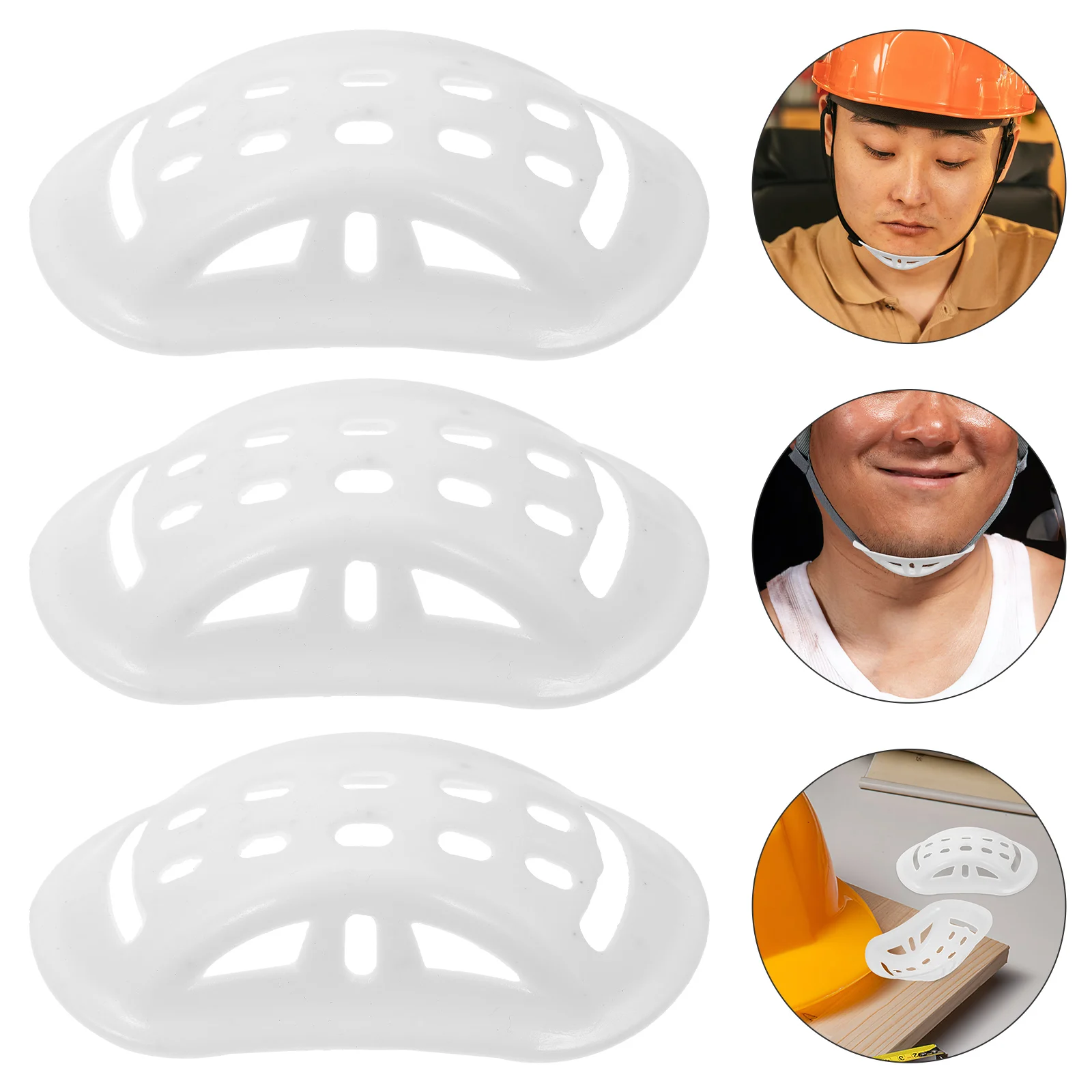 

40 Pcs Hard Hat Chin Pad Strap Attachments Adjustable Riding Plastic Liner Insert