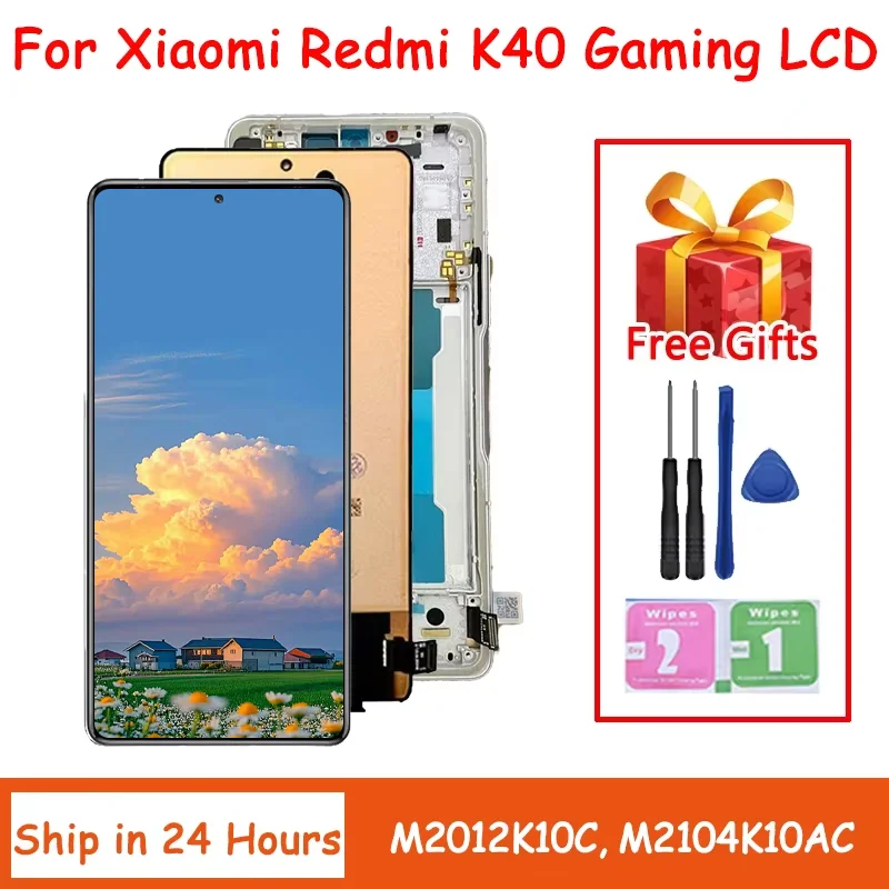 667インチamoled-120hz-xiaomi-redmi-k40-gaming-edition用ディスプレイ画面タッチデジタイザーm2012k10c-m2104k10aディスプレイフレーム