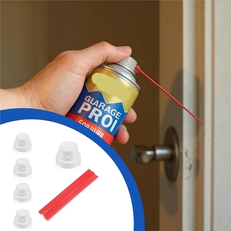 ABFU-Red Plastic Paint Nozzles Straws And Nozzle Extensions-Replacement Extension Straw For Cans