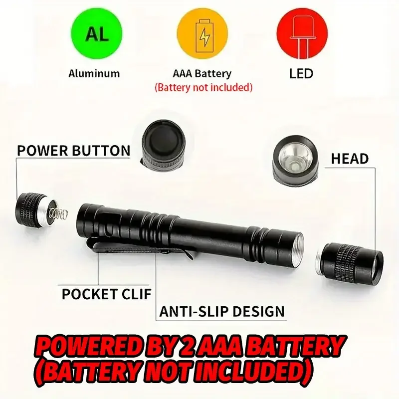 395nm UV Flashlight Ultraviolet Torch With Pen Clip Portable Violet Light Pet Urine Scorpion Detector UV Lamp Use AAA Batteries